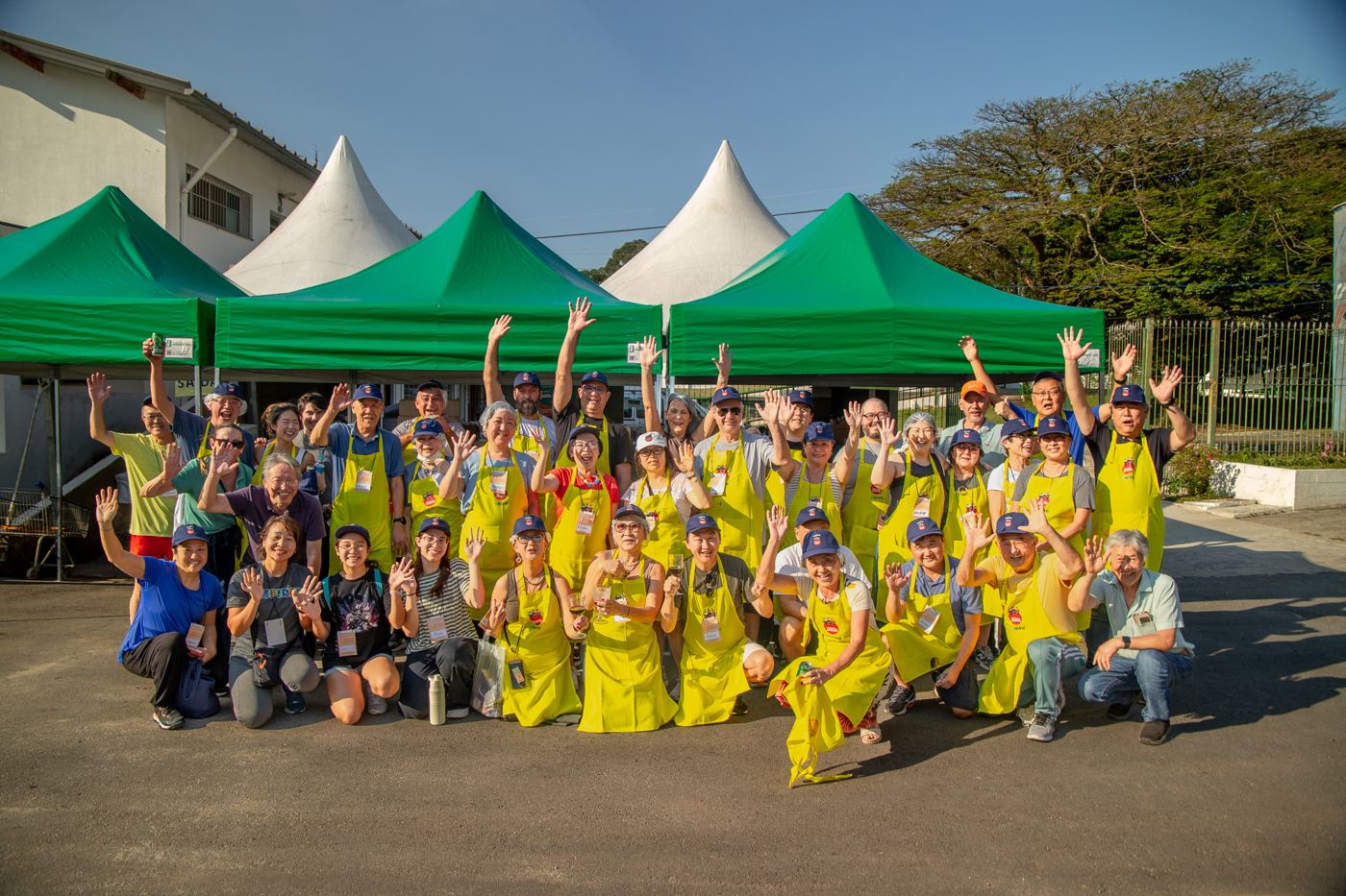 Equipe de voluntários do evento
